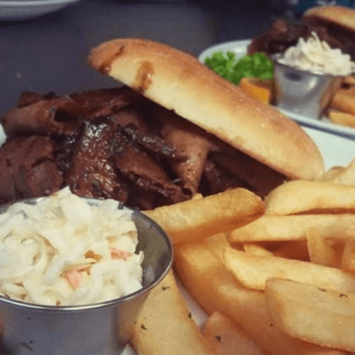 Smoked Beef Brisket Sandwich.