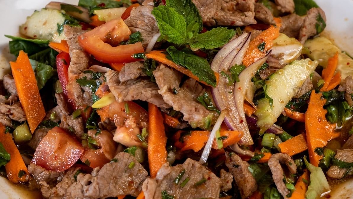 Spicy Beef Salad.