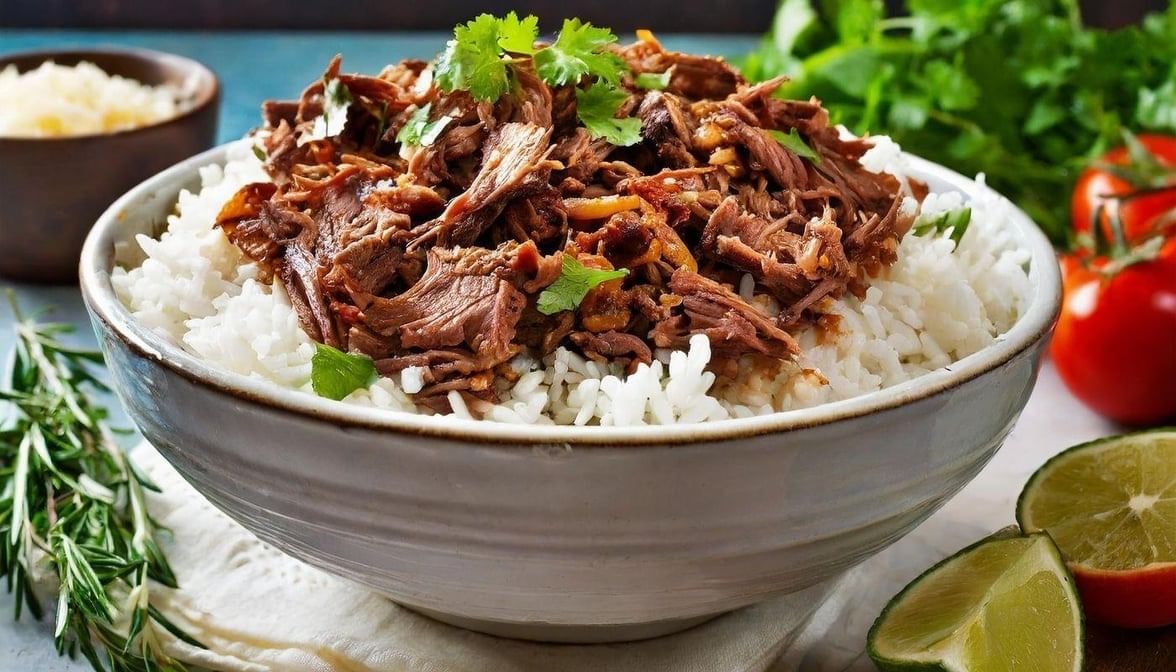 Pulled Beef Barbacoa Bowl.