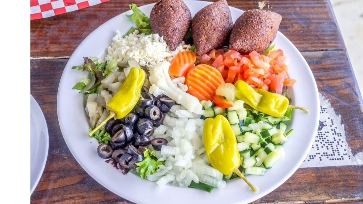 Kibbeh Meatballs Salad.