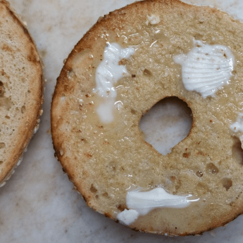 Bagel with Earth Balance.