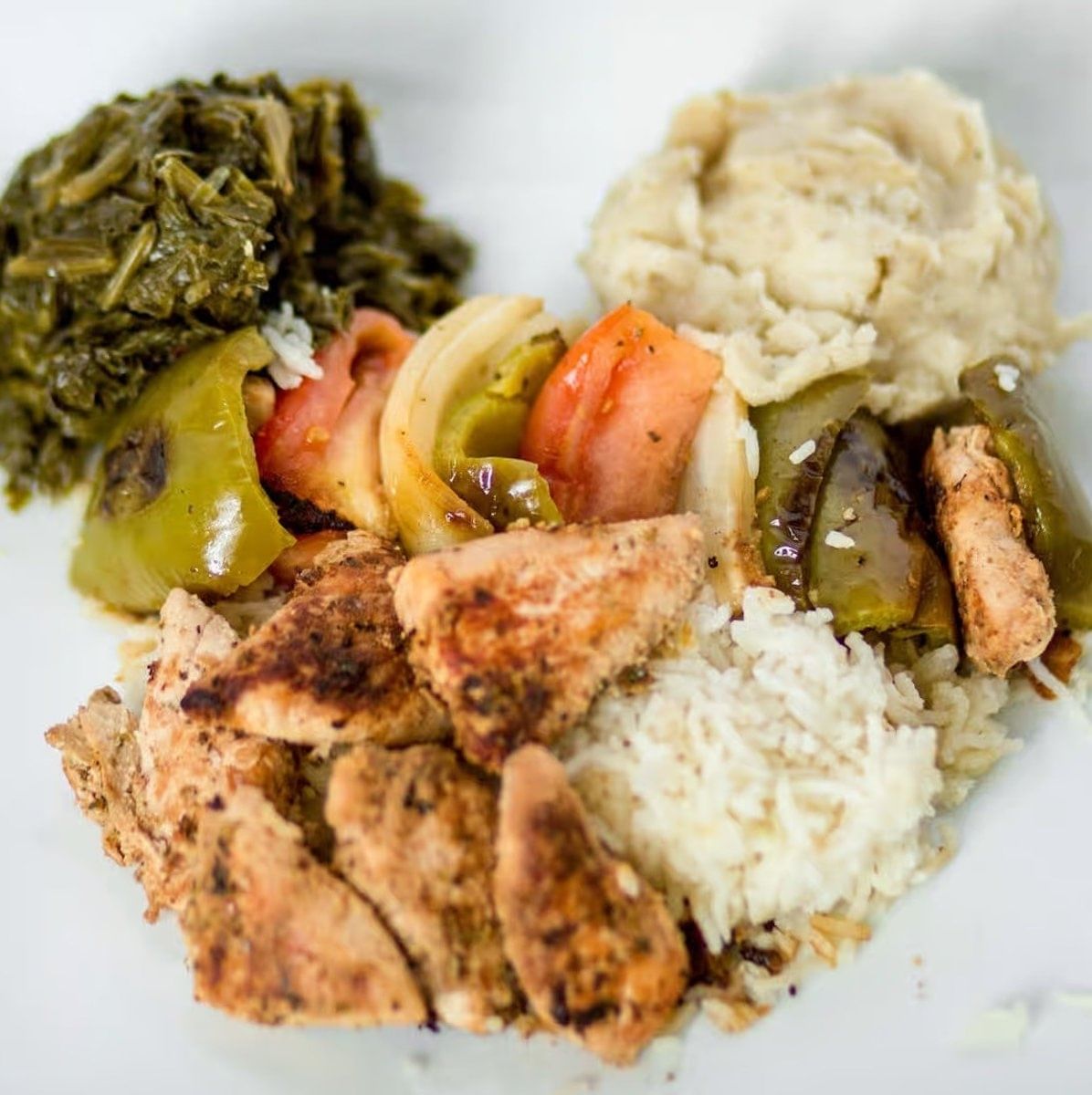 Chicken Slovakia Kabob Dinner.