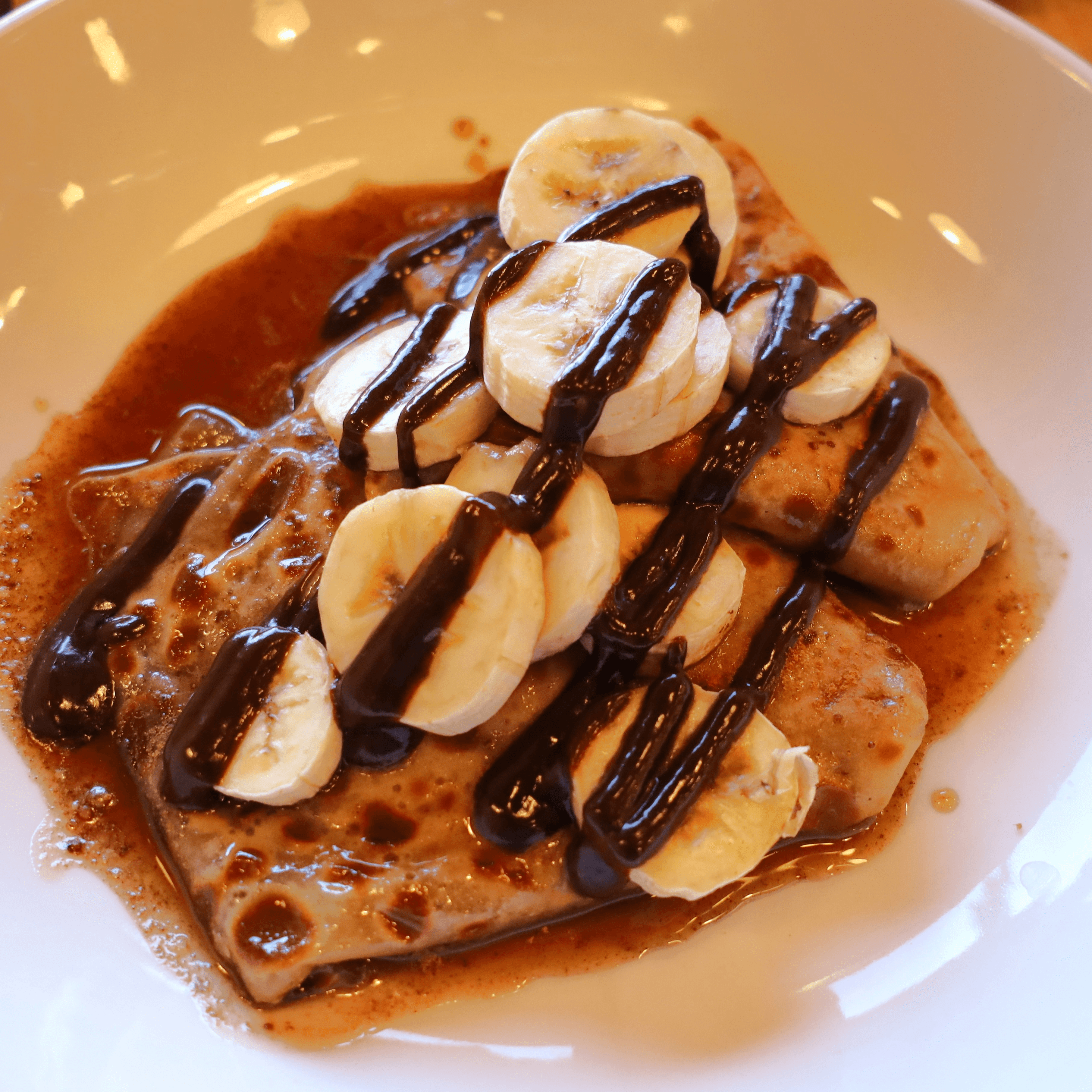 Banana Foster Crepes.