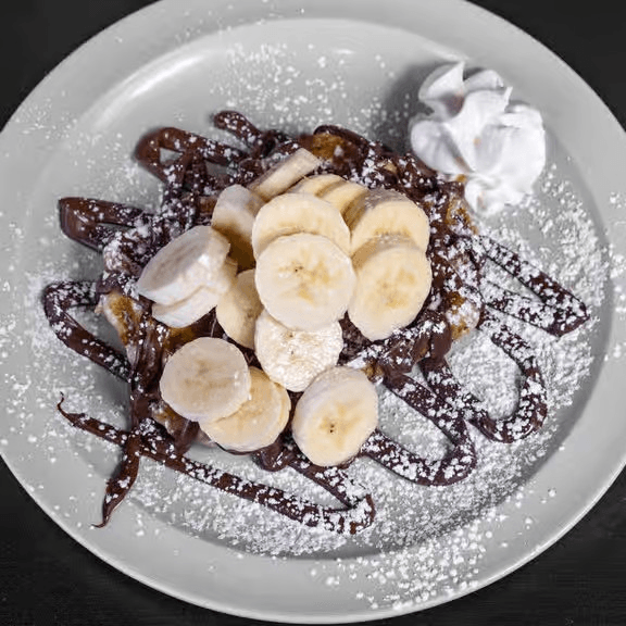 Nutella and Banana Waffle.