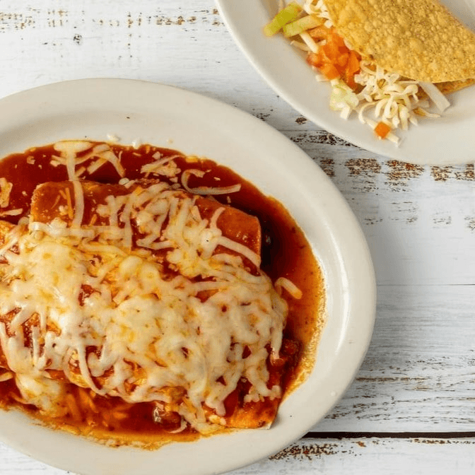 D. One Beef Taco, 1 Burrito and 1 Beef Enchilada Combo Plate.