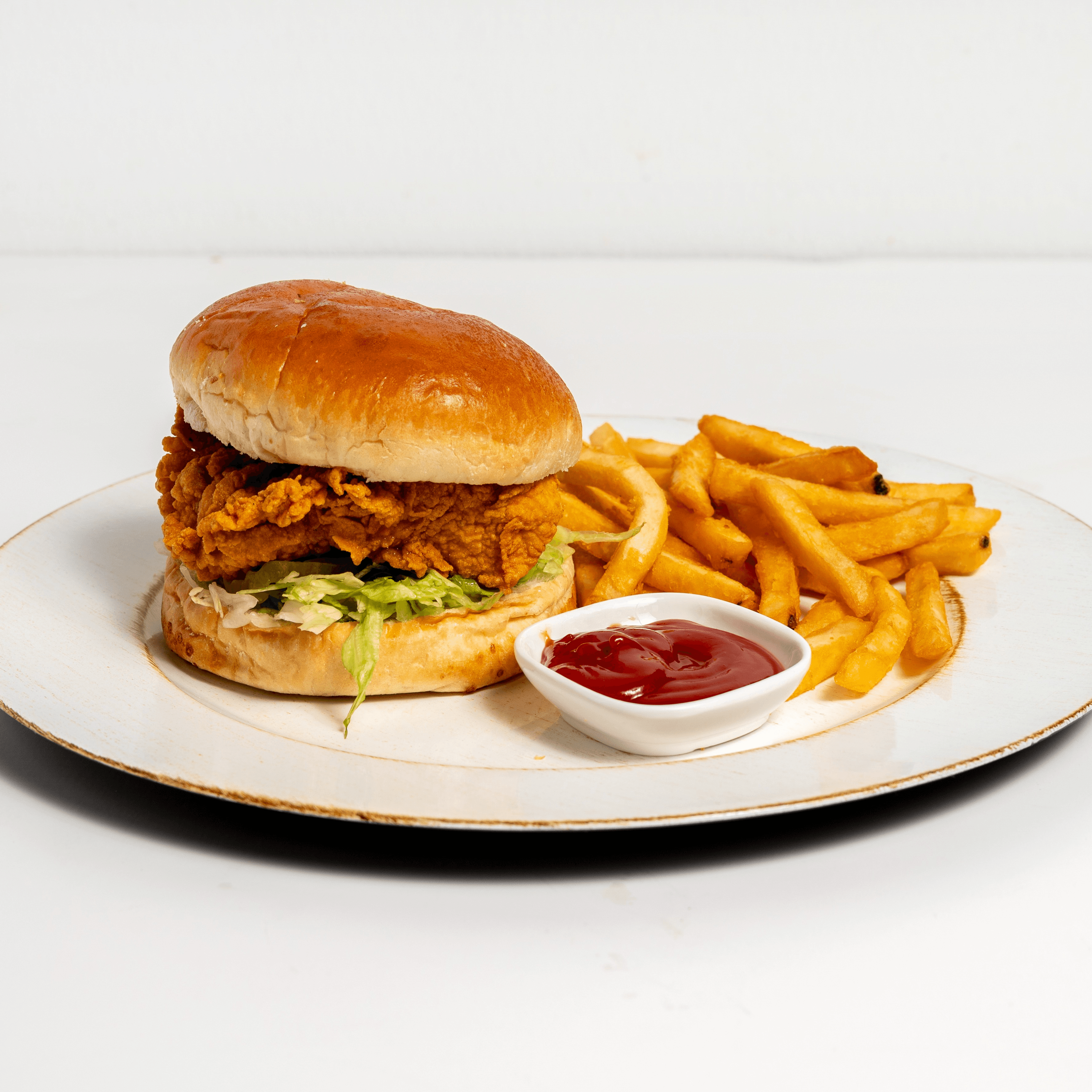 Fried chicken sandwich.