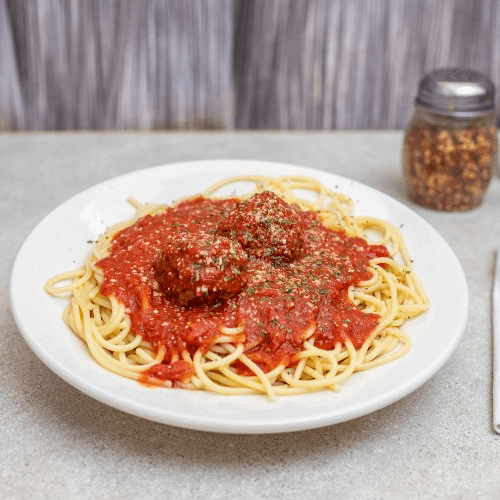 Bucket of Spaghetti with Meatball