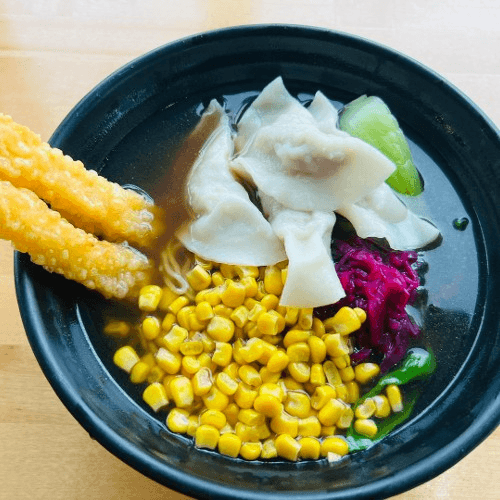 Dumpling Ramen with 2 Tempura