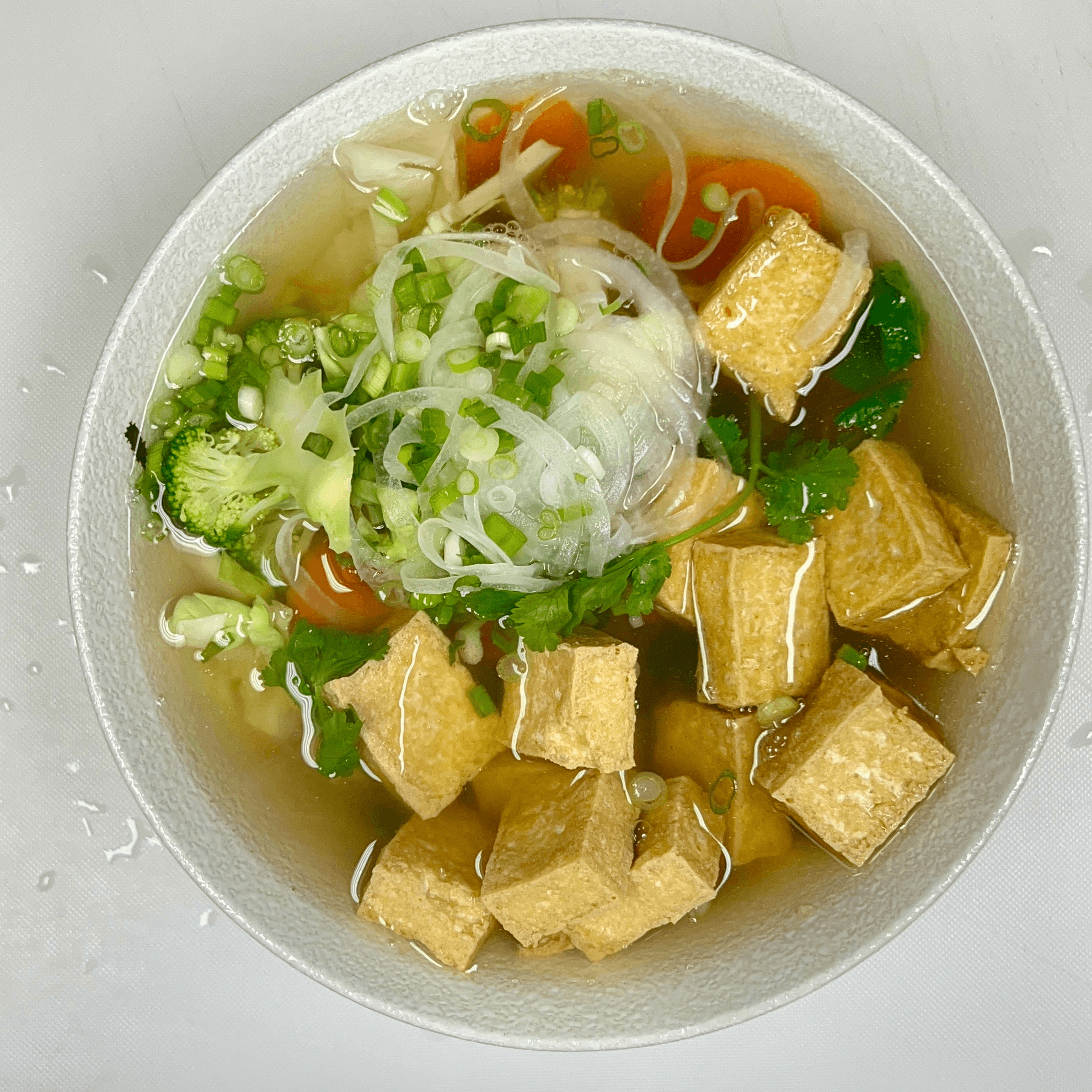VT5. PHO Vegetable Mix Fried Tofu (Vegies Broth).
