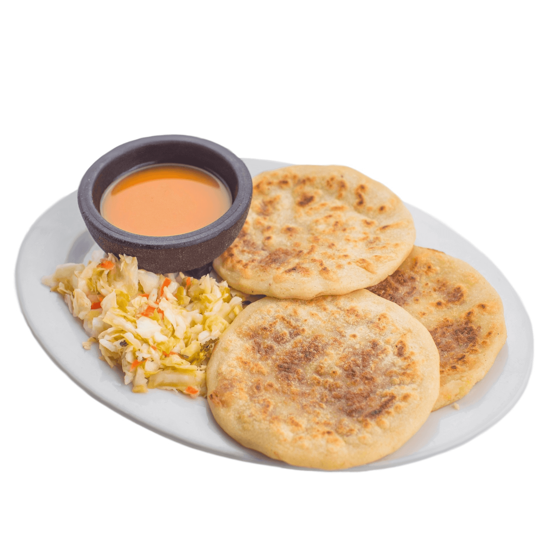 Pupusa De Queso, Loroco y Frijol.
