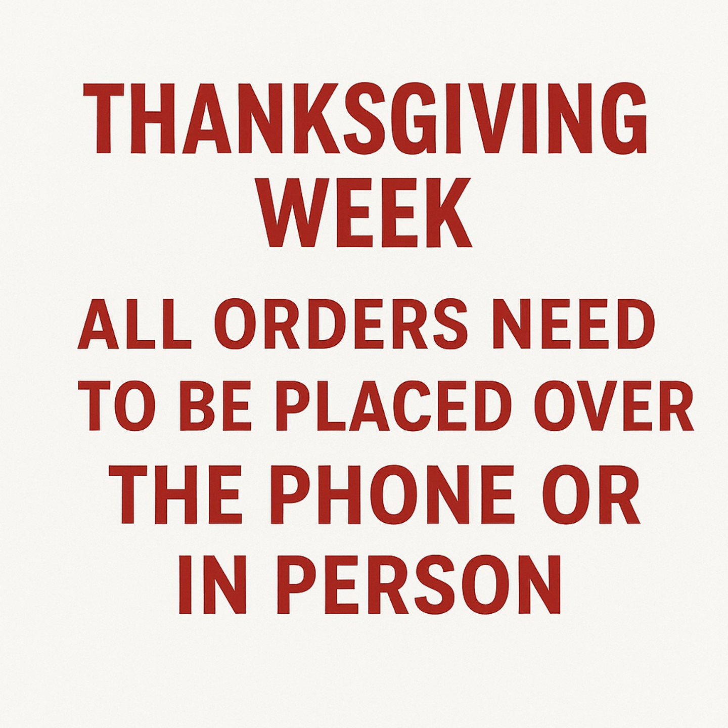 Thanksgiving Week
