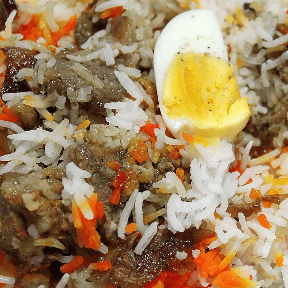 Egg biryani.
