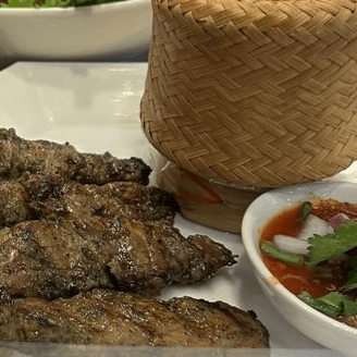 Moo Ping with Sticky Rice.