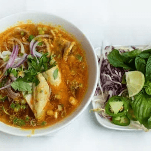 Bún Bò Huế - Spicy “Thần Kinh" Beef Vermicelli.