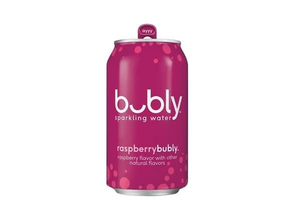 Bubly Raspberry - 12oz Can.
