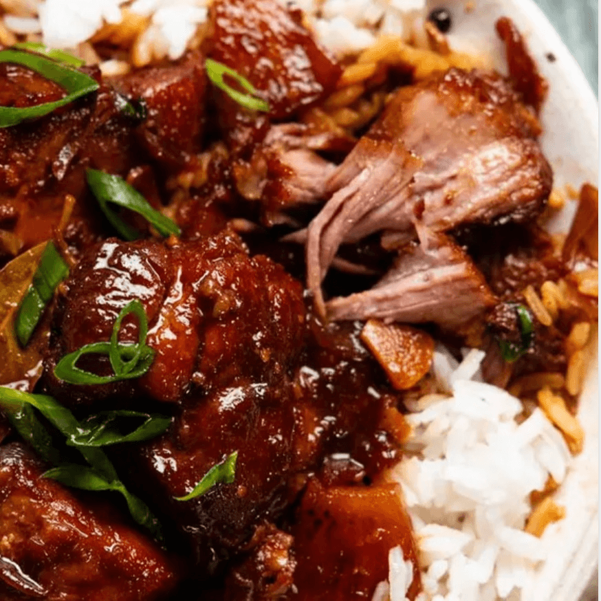 Smothered Pork Roast Meal.