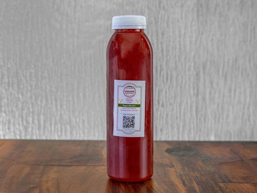 Family Size Peach and Ginger Chai Tea 32oz.