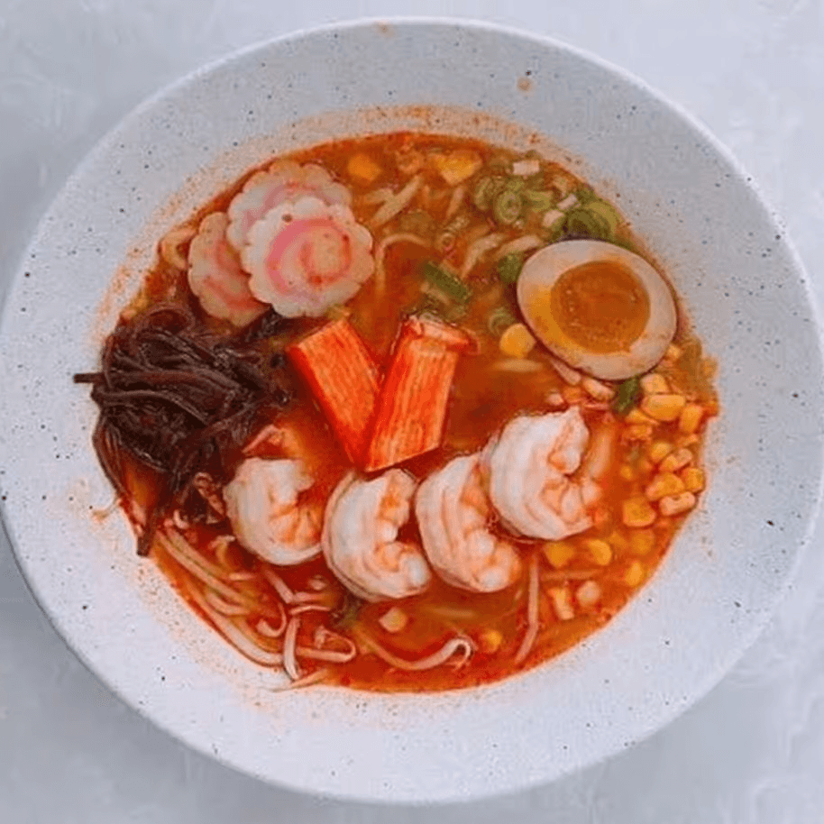 Spicy Miso Shrimp Ramen.