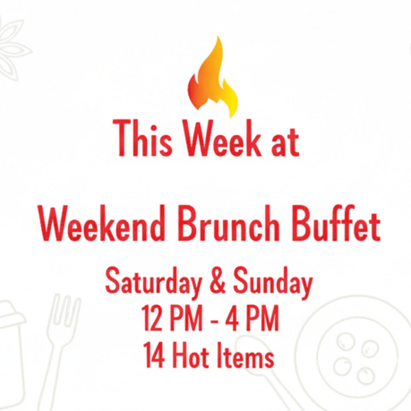 Weekend Brunch Buffet