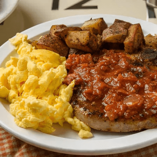 Pork Chop & Eggs.