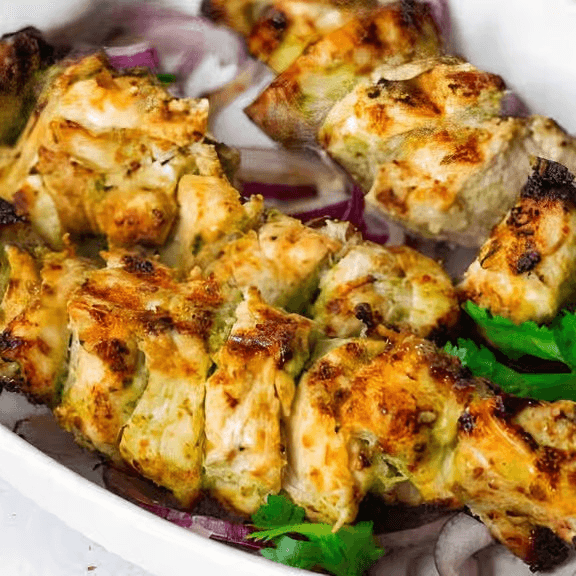 Tandoori Chicken Malai Boti.