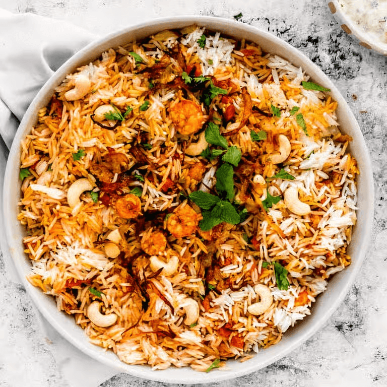 Prawn Biryani.
