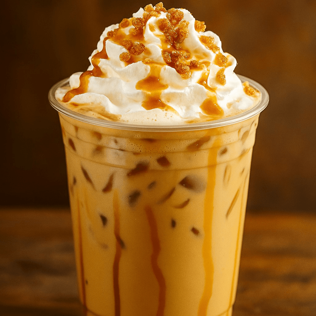Orchard Caramel Crunch Latte, Hot.