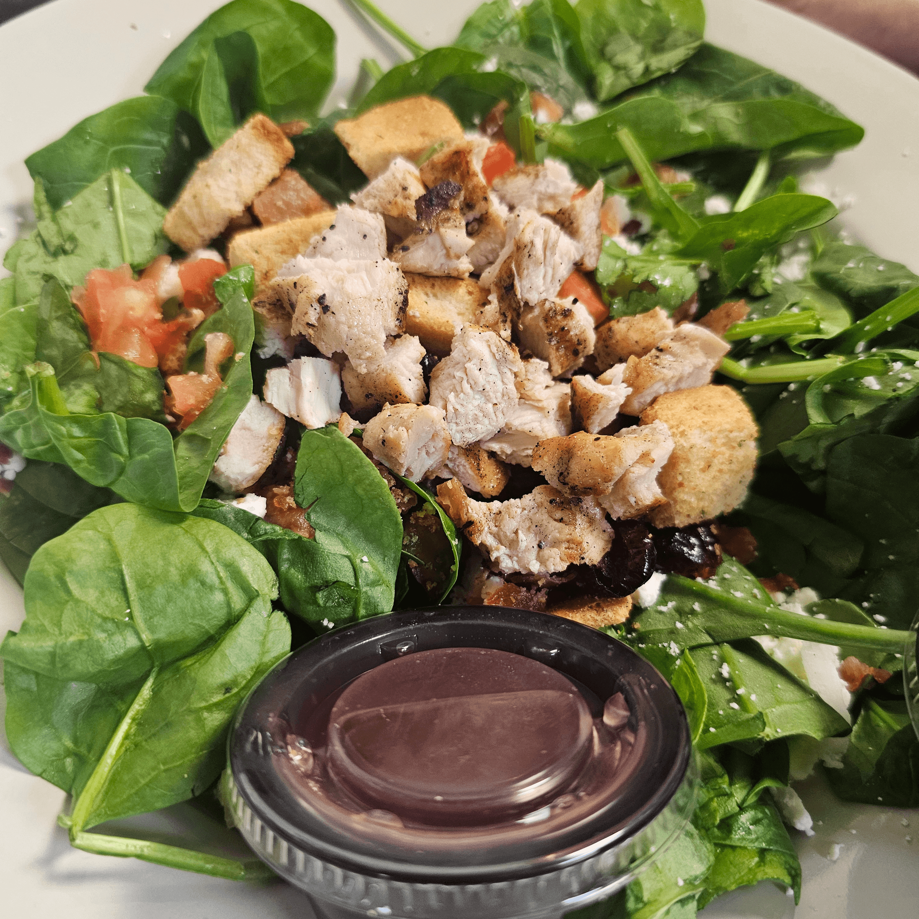 Chicken Spinach Salad.