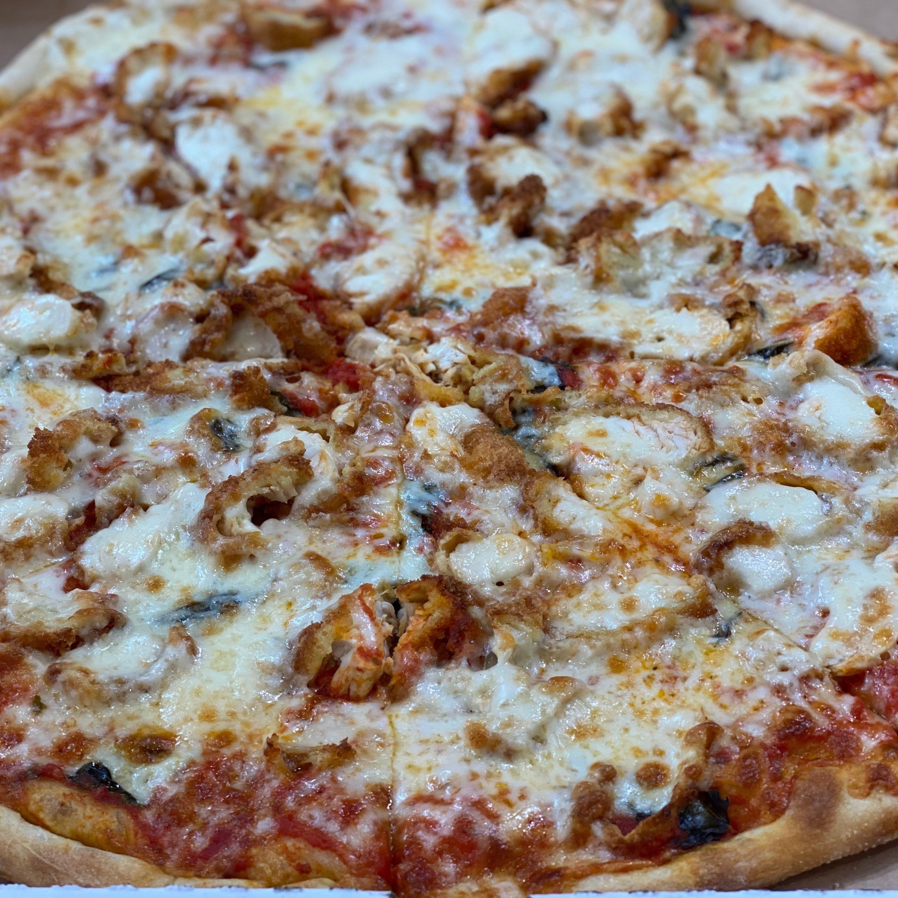 Chicken Parmigiana Pizza.