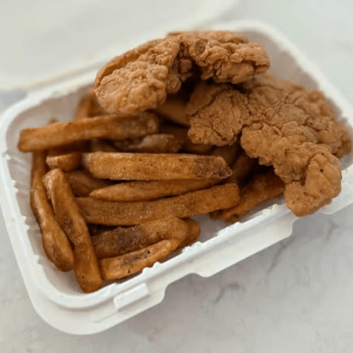 Kids 2 Pieces Tenders with Fries.