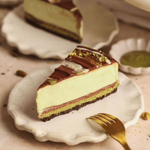 Dubai Chocolate Cheesecake.