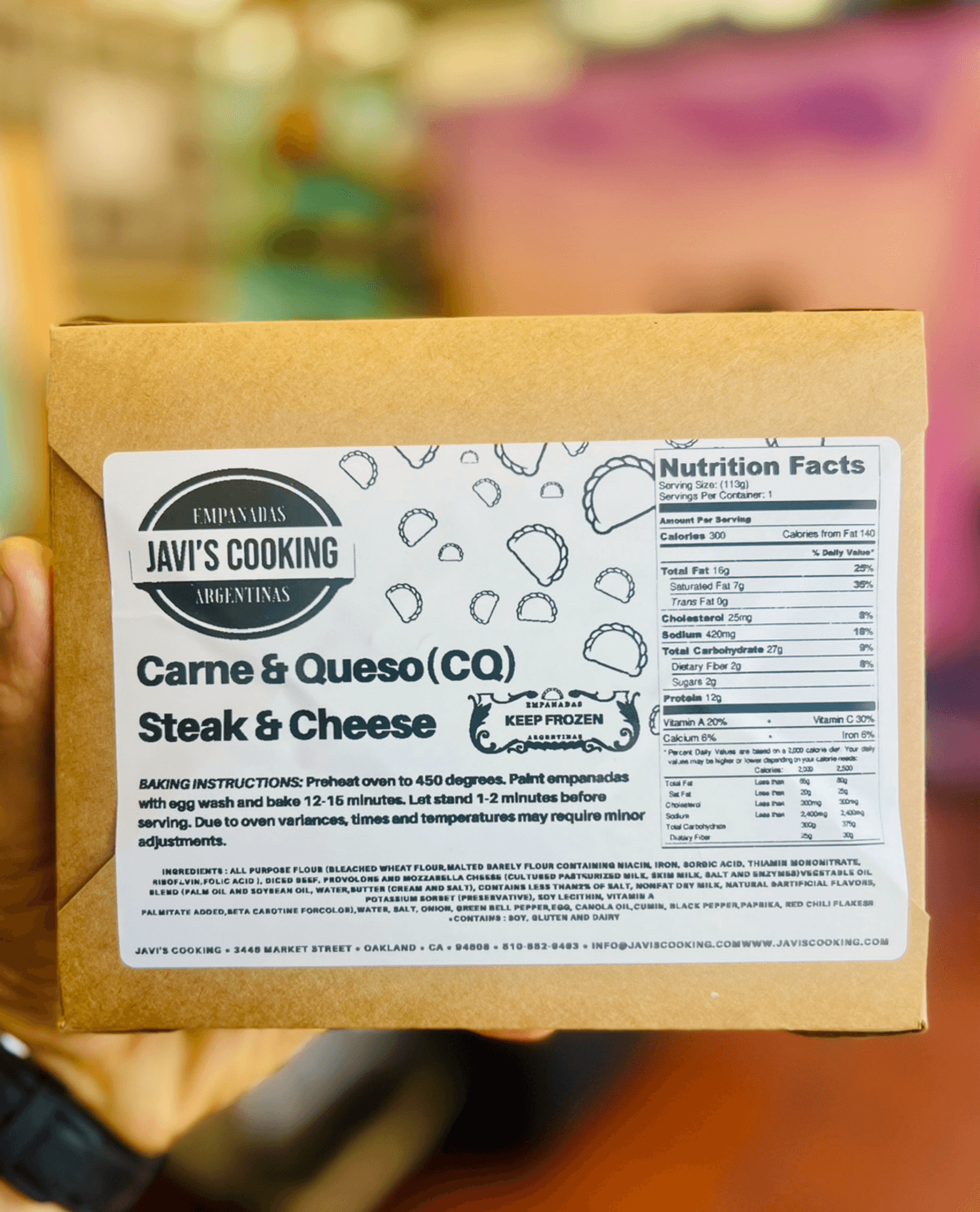 Carne & Queso-CQ (4 Pack) Frozen Empanadas.