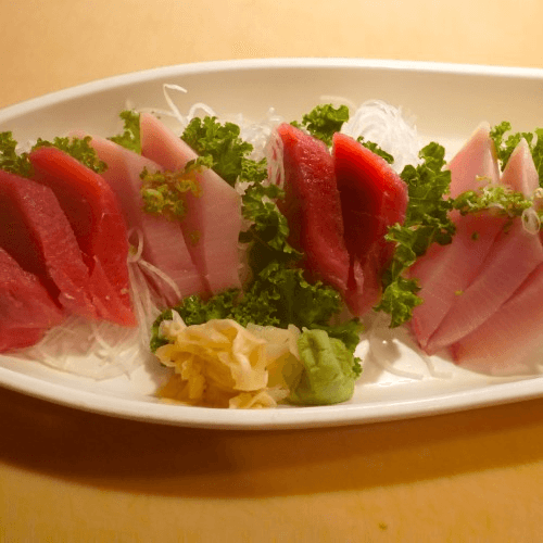 Yellowtail & Tuna Sashimi.