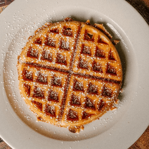 Plain Waffle with Syrup