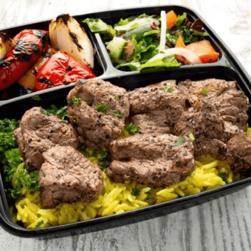 Beef Shish Kabab Platter.