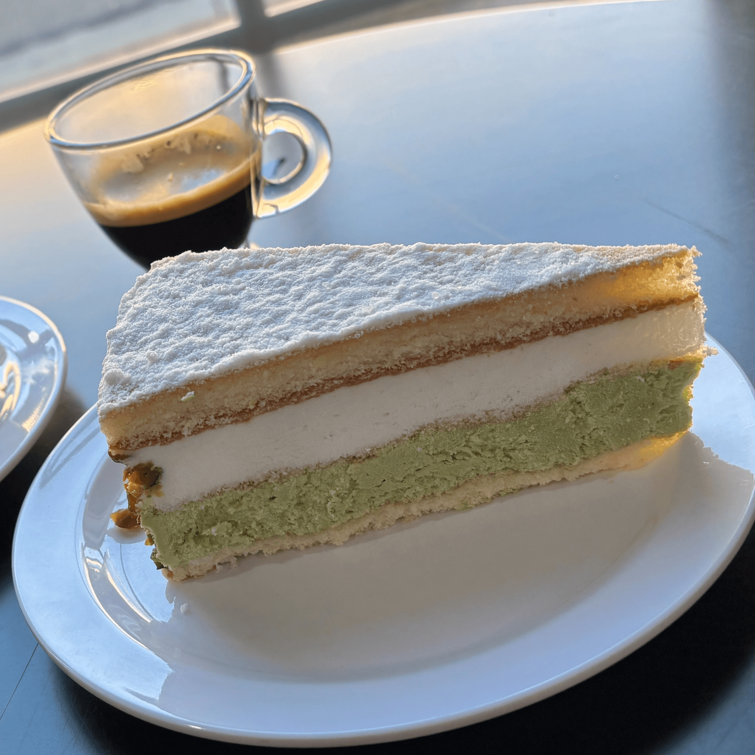 Italian Pistachio Ricotta Cake.