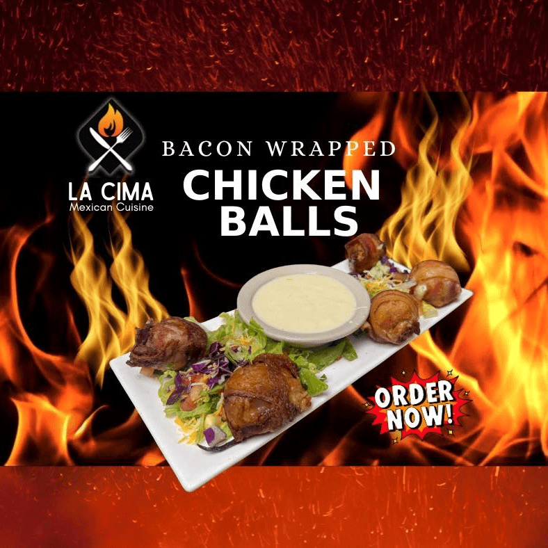 Bacon Wrapped Chicken Balls.