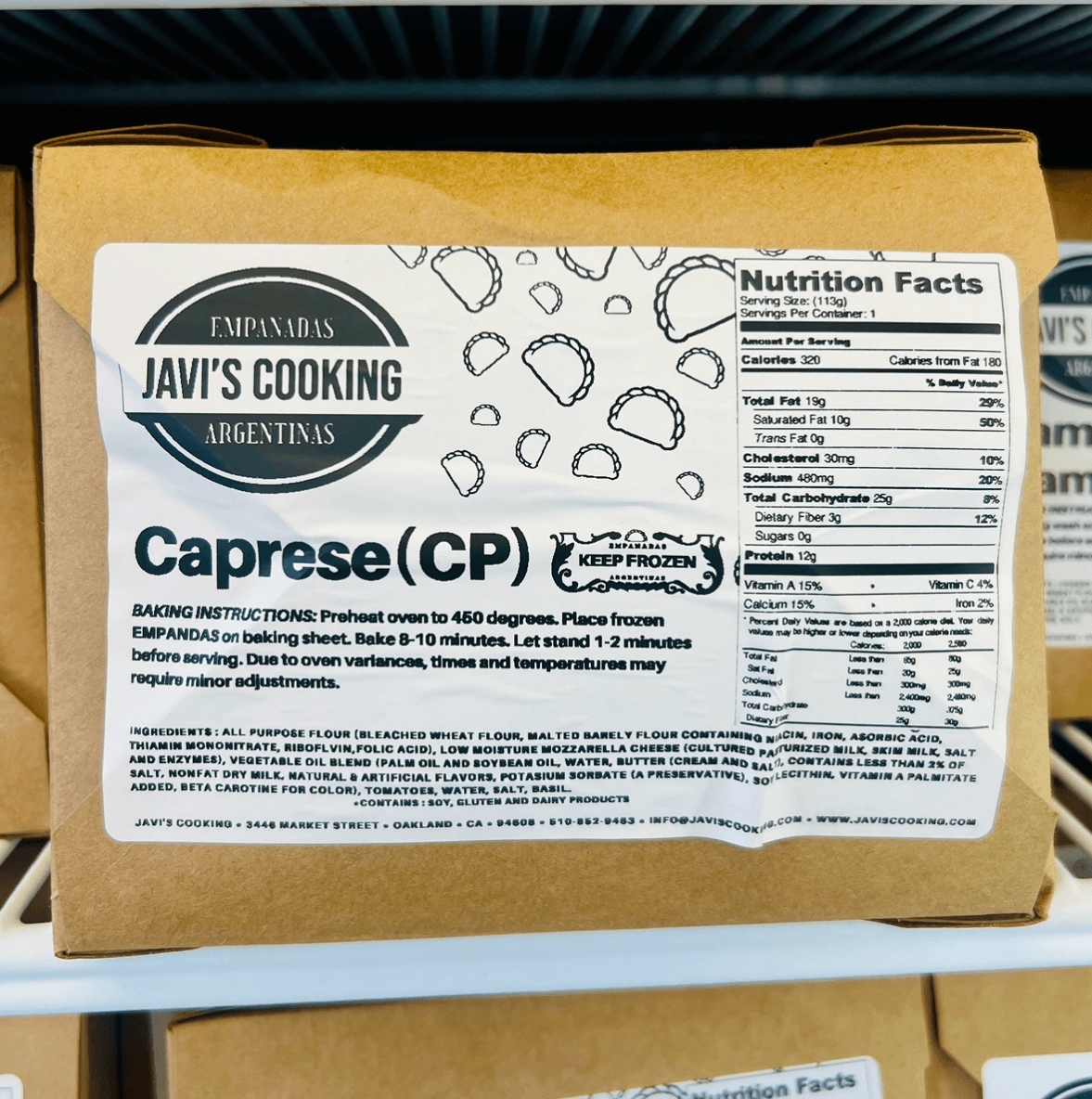 Caprese-CP (4 Pack) Frozen Empanadas.