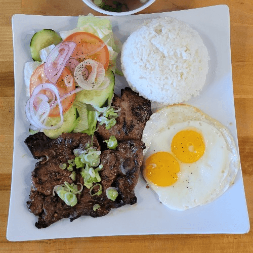 Charbroiled Pork Chop Rice Dish | Cơm Sườn Nướng.