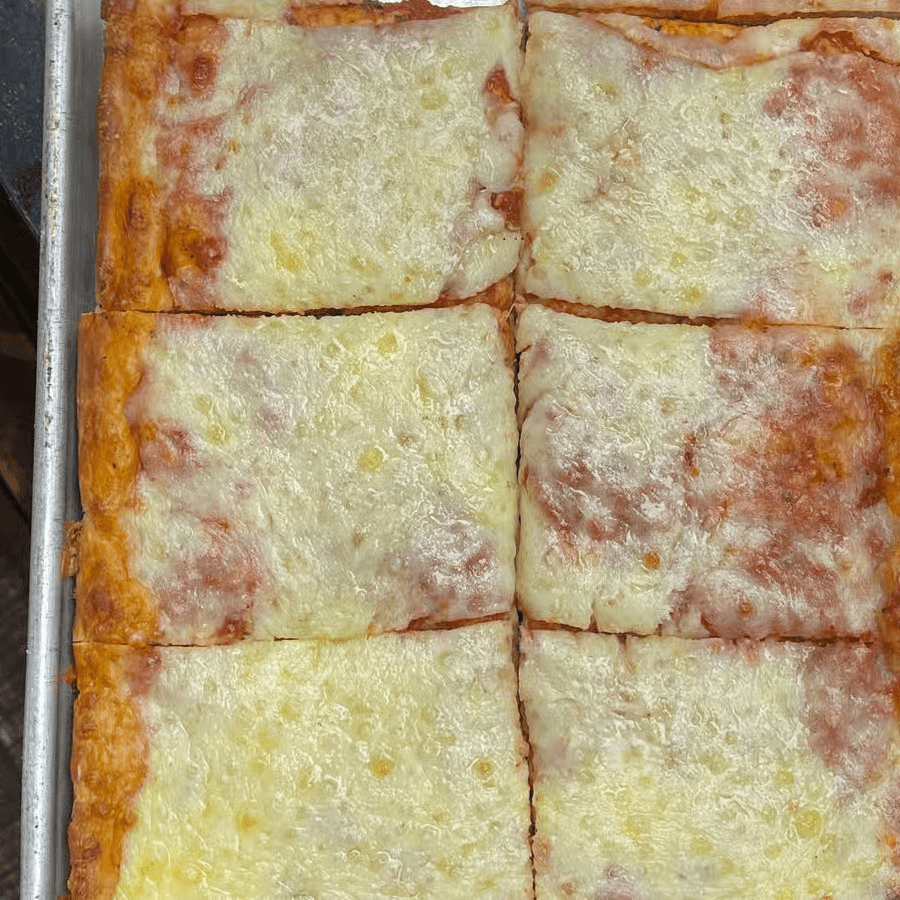 Sicilian Cheese Pizza.