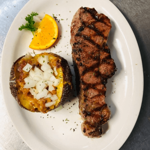 12 Oz. New York Strip.