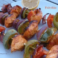 Salmon fish tikka.