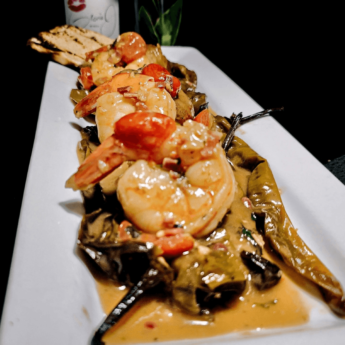 Sautéed Long Hot Peppers with Shrimp 21 *MGF