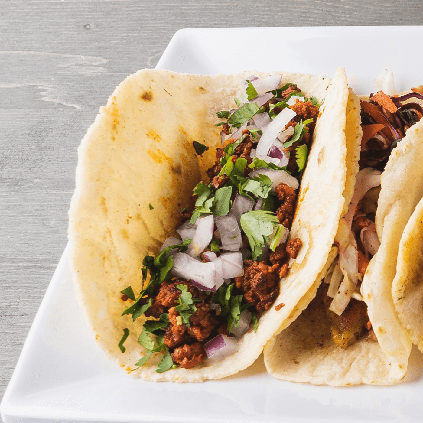 House Made Chorizo Tacos.