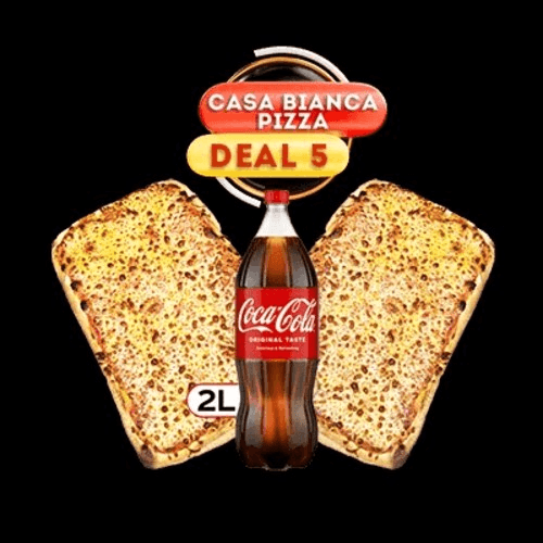 2 Party Size Cheese Pizzas & 2 Ltr Soda.