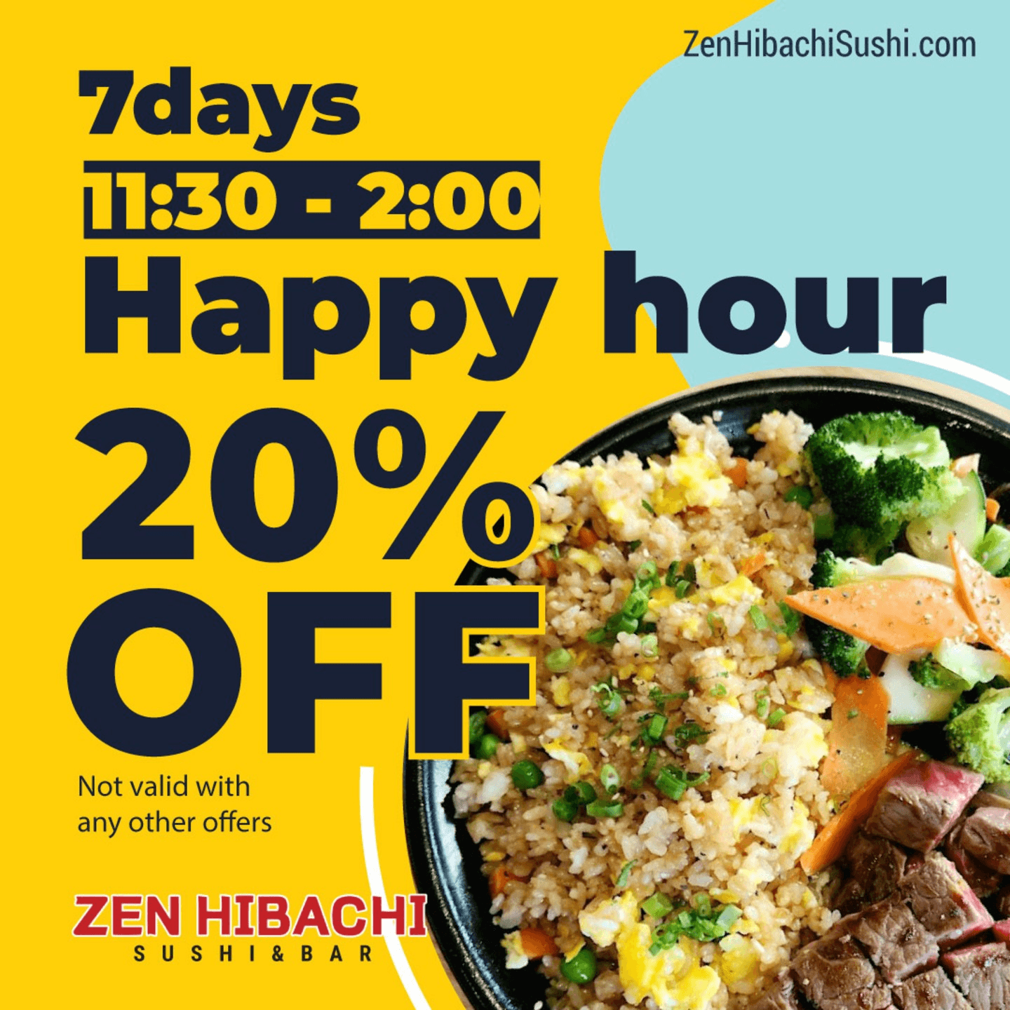Lunch Happy Hour – 7 Days a Week!