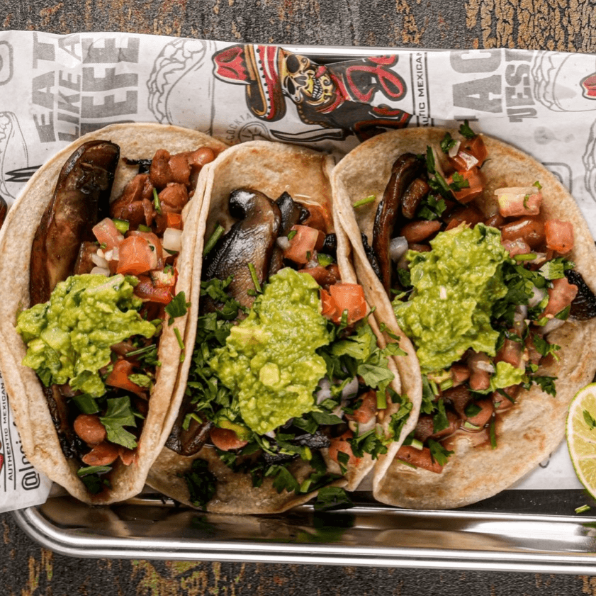 Portobello bean veggie taco.