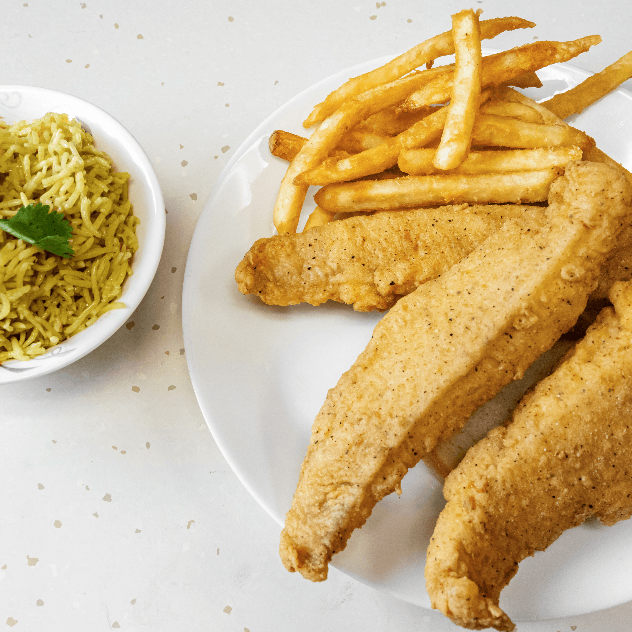 Catfish, Fries + Rice Combo