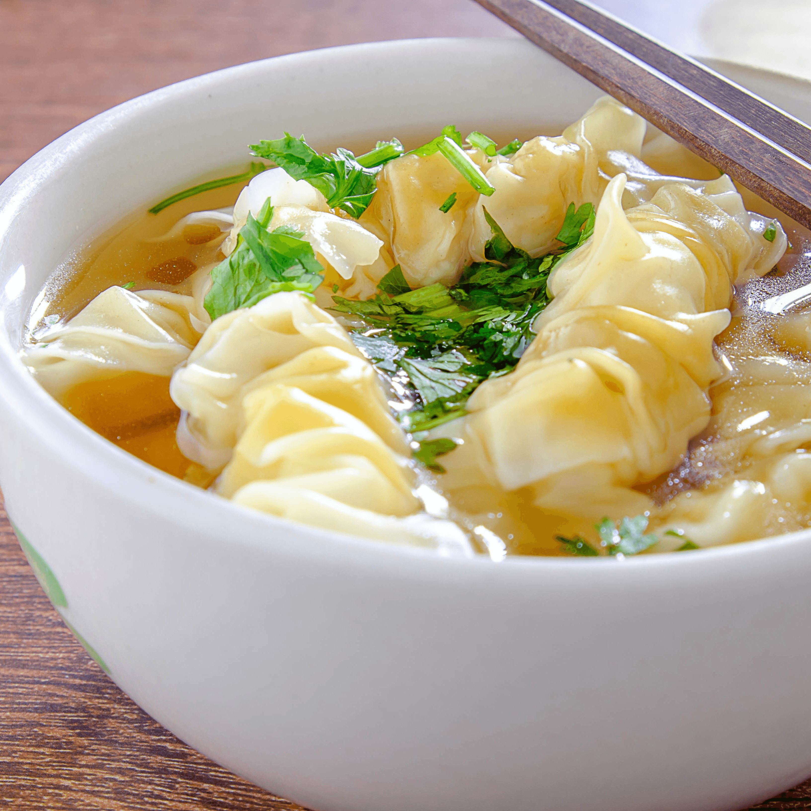 Shrimp Dumpling Noodle Soup.