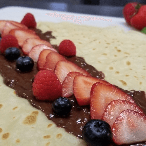 Vegan Nutella and Berries Crepe